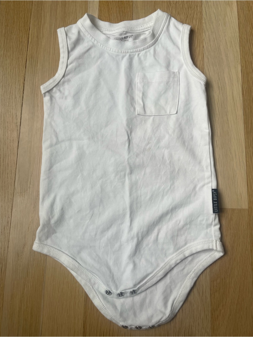 Little Bipsy White Sleeveless One-Piece Bodysuit